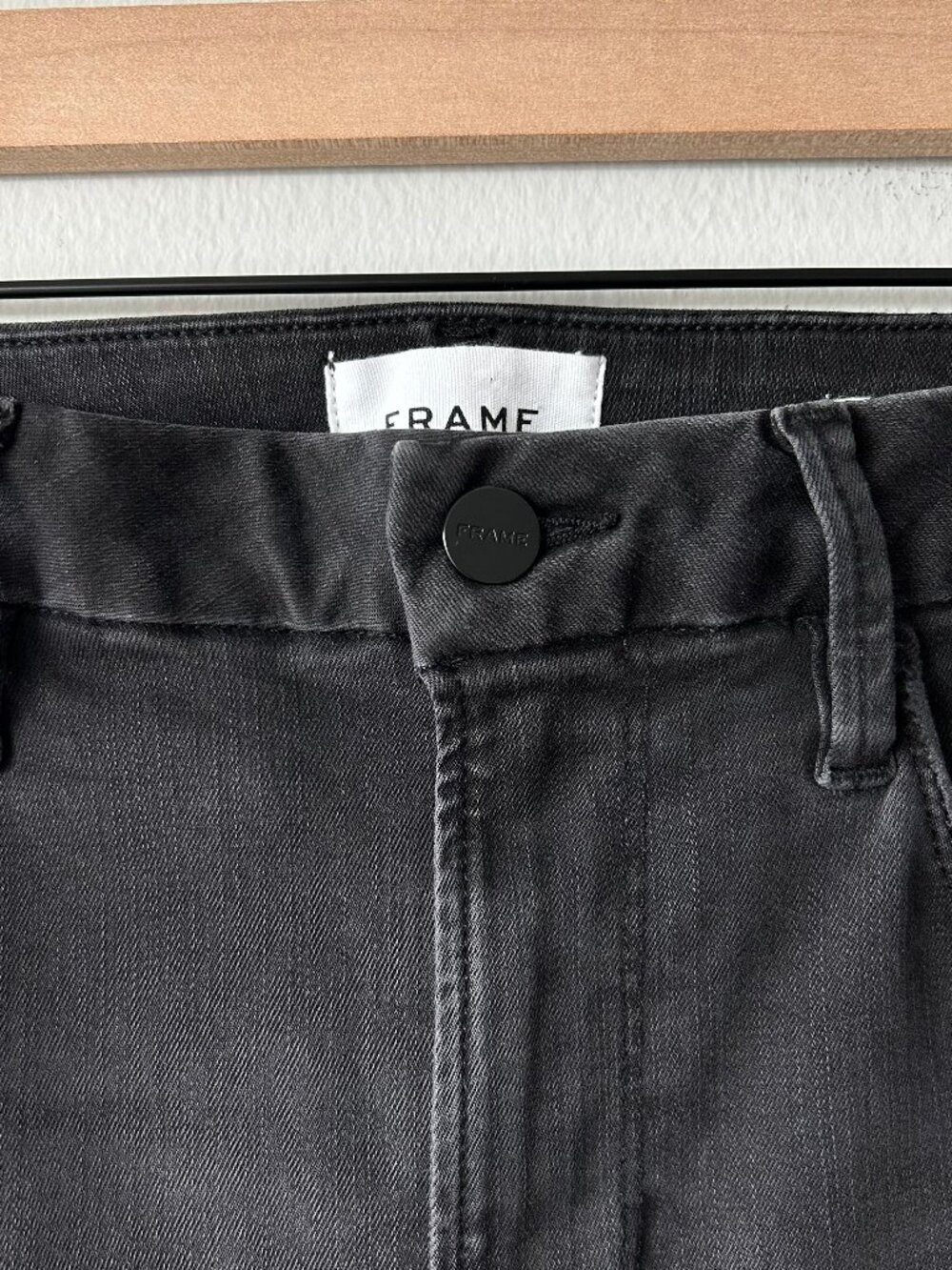 FRAME Le Crop Mini Boot High-Rise Bootcut Cropped Gray Size 28 - Picture 5 of 12